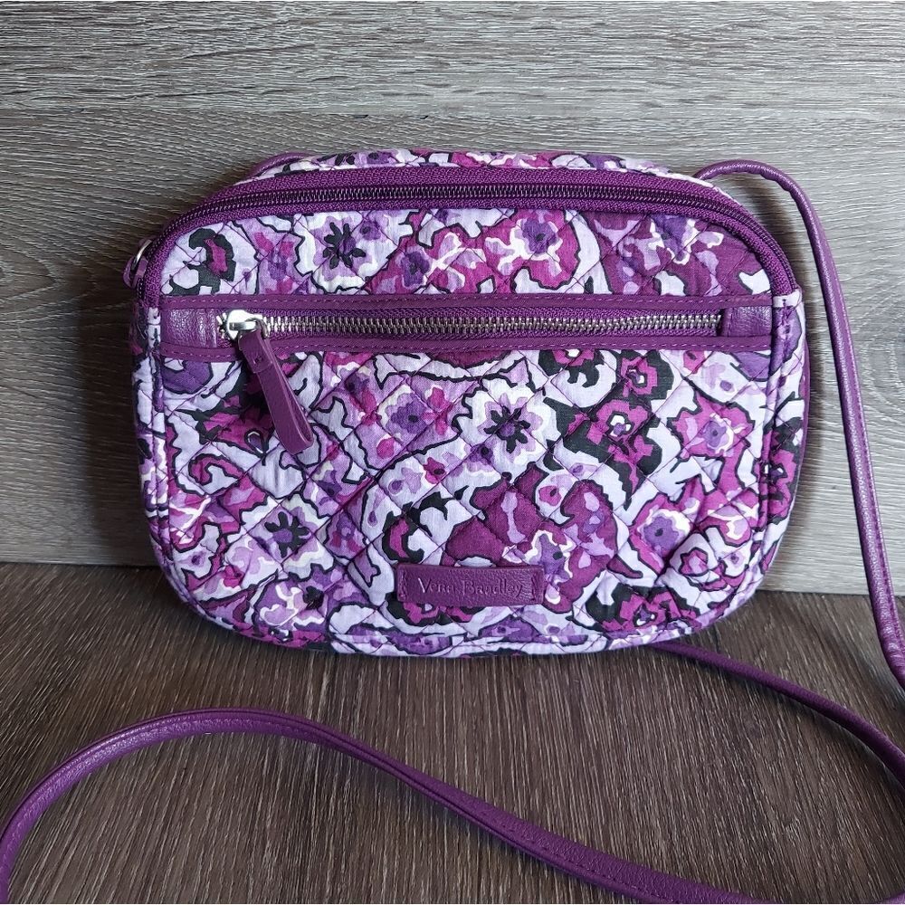 Vera Bradley "Lilac Paisley" Iconic Little Crossbody Bag
